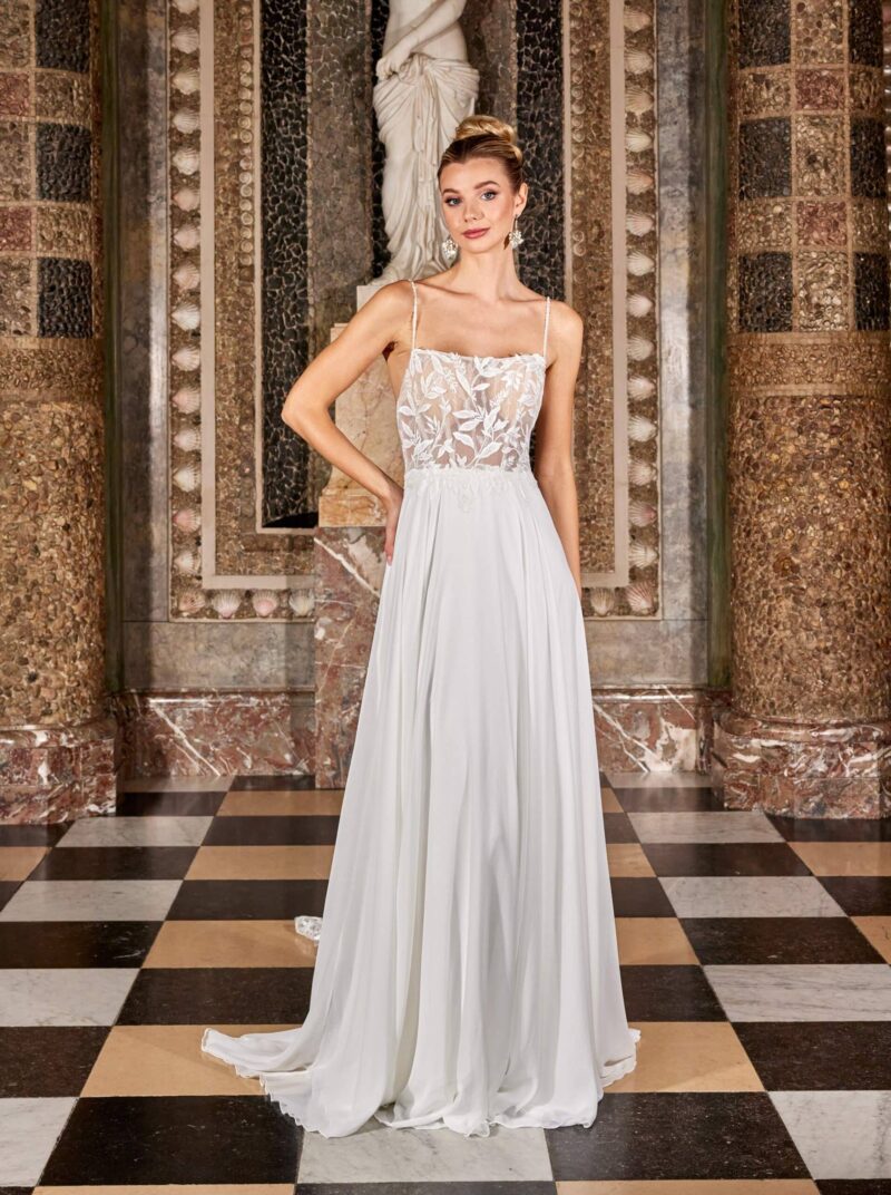 Brautkleid mit Chiffon Rock Diane Legrand 2025